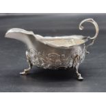 An Edwardian silver sauce boat, by Williams Ltd, Birmingham 1907, 87g, 13cm long.