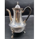 A Victorian silver coffee pot, maker's mark rubbed, Birmingham 1894, gross weight 630g.