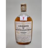 An old half bottle of Usher's Old Vatted Glenlivet blended whisky, circa 1950s bottling.