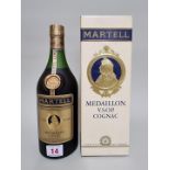 A bottle of Martell 'Medaillon' VSOP Cognac, 1970s bottling, in oc.