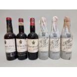 Six half bottles of Oloroso Viejisimo Sherry, Antonio de la Riva, 1940s bottling. (6)