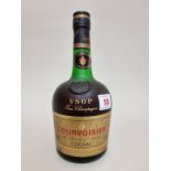 A 70cl bottle of Courvoisier VSOP cognac, pre-bar code bottling.