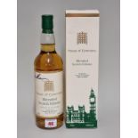 A 70cl bottle of House of Commons 12 year old whisky, signed by David Cameron, in card box.