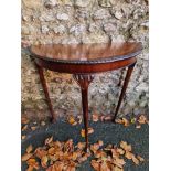 An inlaid mahogany console table, 66cm wide x 75cm high.