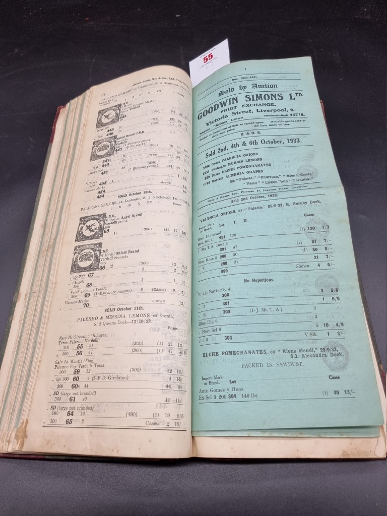 FRUIT & VEGETABLE AUCTIONS: a bound volume of approx 140+ fruit and vegetable auction catalogues for - Image 8 of 8
