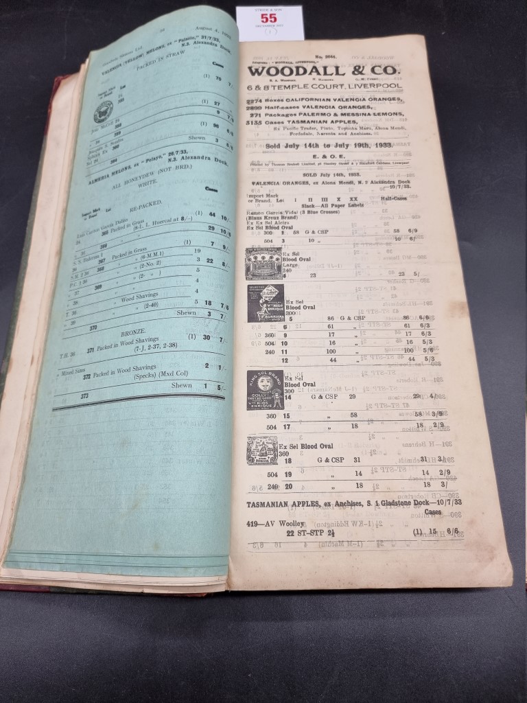 FRUIT & VEGETABLE AUCTIONS: a bound volume of approx 140+ fruit and vegetable auction catalogues for - Image 5 of 8