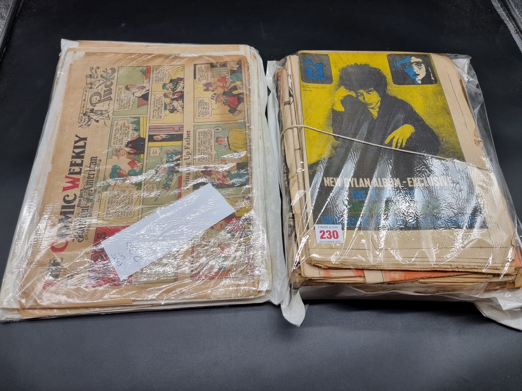 IT MAGAZINE: group of 22 issues of 'It' magazine, early '70s period, toned and folded with some edge