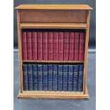 'MINIATURE LIBRARY OF THE POETS', a miniature bookcase with roll-up front panel, containing 12 vol