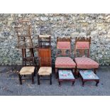 A sundry lot of furniture, to include an early 20th century oak octagonal occasional table, 74.5cm
