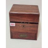 A 19th century mahogany apothecary chest, with apron drawer, 17.5cm wide.