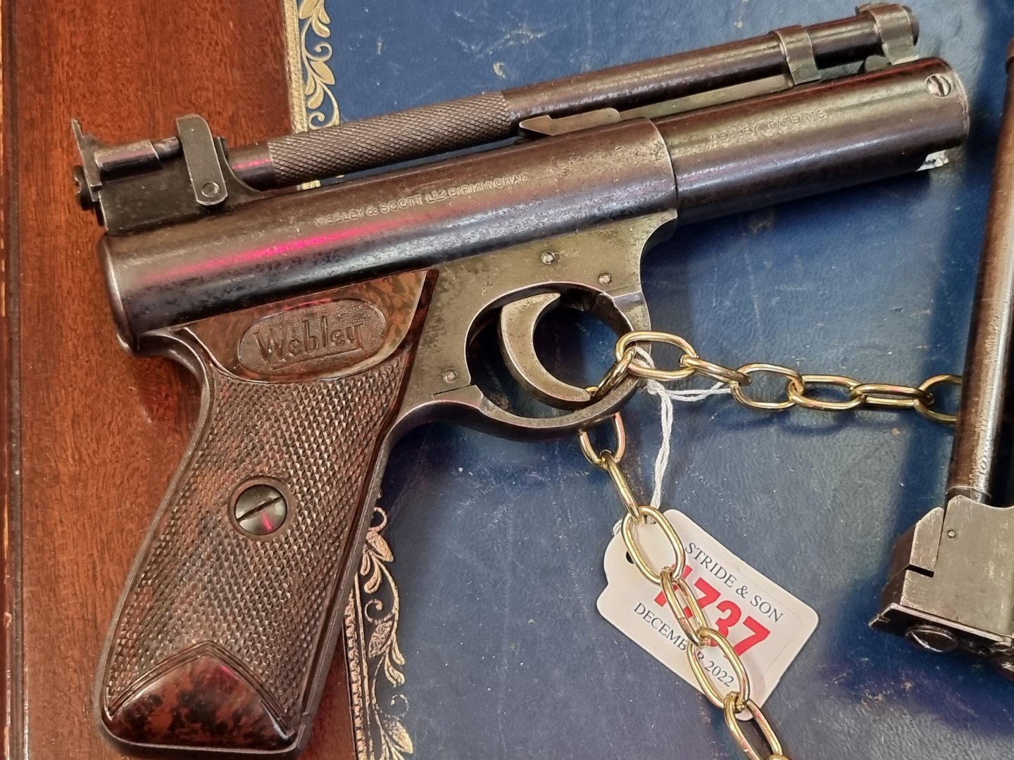 A Webley Senior .22 calibre air pistol, Serial No.1963. - Image 6 of 9