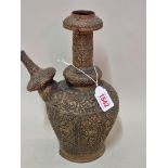 An antique Persian ewer, with allover stylized decoration, 27.5cm high.