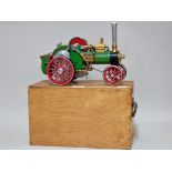 A good scratch built live steam traction engine, 23cm long.