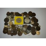 Coins: a George III 1797 cartwheel penny; together with a quantity of UK coinage, mostly Victorian