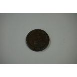 Coins: a George III 1797 cartwheel twopence.