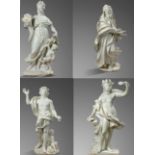 ‡An impressive and extremely rare set of four carved marble figures representing the seasons