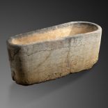 A pair of important carved Rosso Verona marble baths from La Suvera, Siena, country villa of...