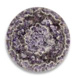 An amethyst circular table top