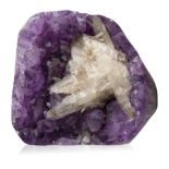 An Amethyst with calcite crystals