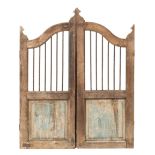 A pair of wooden gates