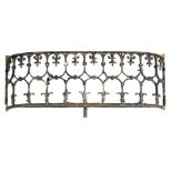 A set of three Victorian cast iron balcony fronts