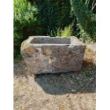 A rare Georgian dated carved stone trough