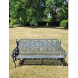 An extremely rare Coalbrookdale Midsummer Night's Dream pattern cast iron seat