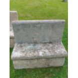 An unusual carved stone seat