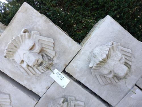 A pair of Art Deco carved Portland stone plaques - Bild 2 aus 2