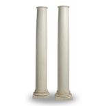 A pair of Doric Order wooden columns