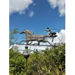 A copper and wrought iron weathervane