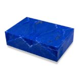 A massive and exceptional lapis lazuli veneered box