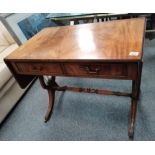 Mahogany sofa table with 2 drawers