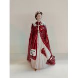 Royal Worcester Figure of the Queen to Celebrate her 80th Birthday 2006 with Box