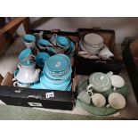 Poole two tone tea set plus smaller set etc