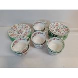 Minton tea set x8 cups, saucers and side plates