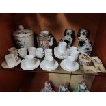 Various Items To Include 12 Coalport Coffee Cups, Doulton Dishes , Staffordshire Dogs, Spode Biscuit