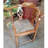 Early Elm Corner Chair