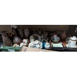 4 x boxes misc items incl china, Portmeirion and copper jug