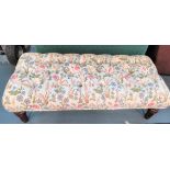 Sofa stool with Laura Ashley studded floral cover