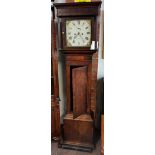 Grandfather clock with painted face