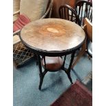 Edwardian side table with inlaid decoration