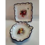 x2 Royal Worcester plates