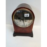 Mantel clock in mahogany case