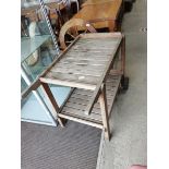 1 wooden trolley