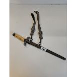 WW2 ceremonial Dagger by Alcosa Solingen with original hanger