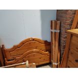 Pine double bed frame