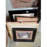 Framed pictures and photos including of Leeds scenes