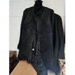 Hand sewn Victorian Gentleman's Mourning coat plus Victorian lady's jacket