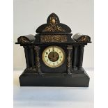 Large Heavy Slate Mantal Clock